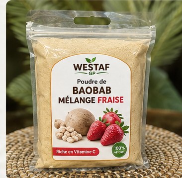 Poudre de Baobab mélange Fraise